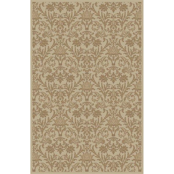 Concord Global 5 ft. 3 in. x 7 ft. 7 in. Jewel Damask - Ivory 49425